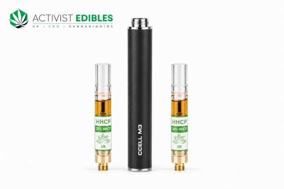 HHCP Vape Kit UK CCELL M3 Battery + 2x 1ml Cartridge 20% HHCP