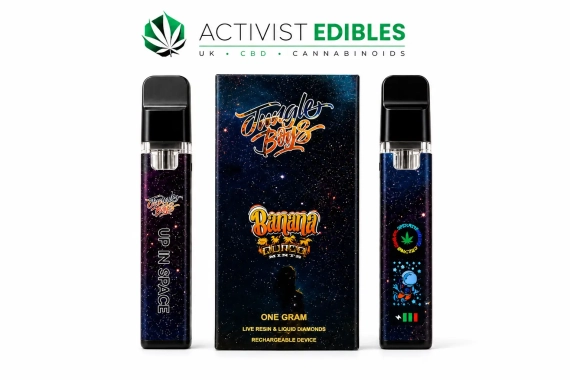 Jungle Boys THCP Vape UK Up In Space Banana Runtz Smart LCD 1ml 20% THCP
