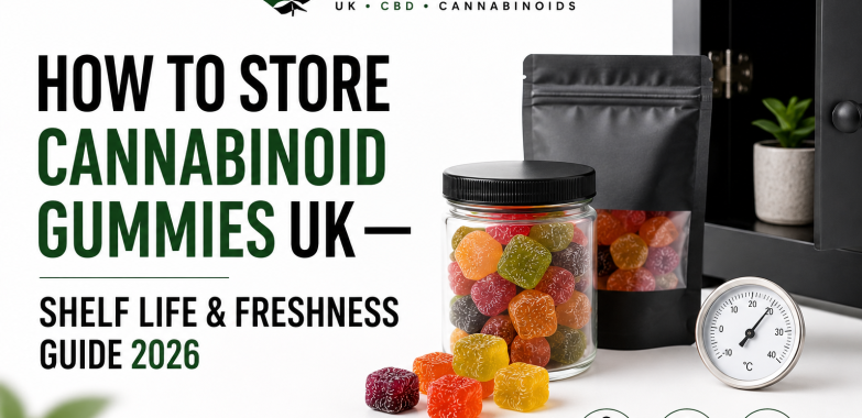 How to Store Cannabinoid Gummies UK — Shelf Life & Freshness Guide 2026