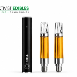 THCP Twin Pack UK | CCELL M3 Battery + 2 x 1ml THCP Cartridges | 20% THCP | 0% THC