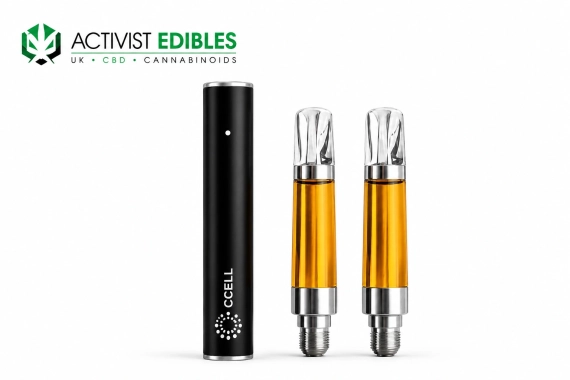 THCP Twin Pack UK CCELL M3 Battery + 2 x 1ml THCP Cartridges 20% THCP 0% THC