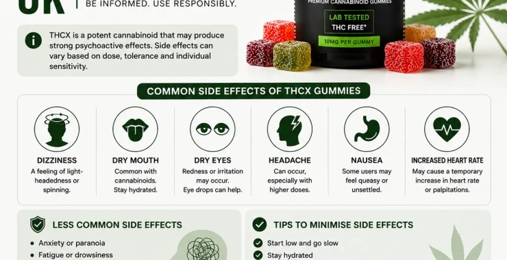 THCX Gummies Side Effects UK — What to Expect (Honest Guide)