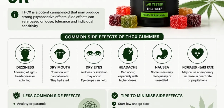 THCX Gummies Side Effects UK — What to Expect (Honest Guide)